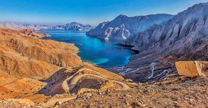 Route map for Musandam Dhow Cruise